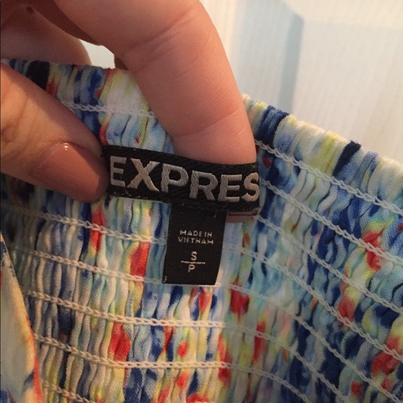 Express mini dress, teal pattern, size small - Picture 2 of 4